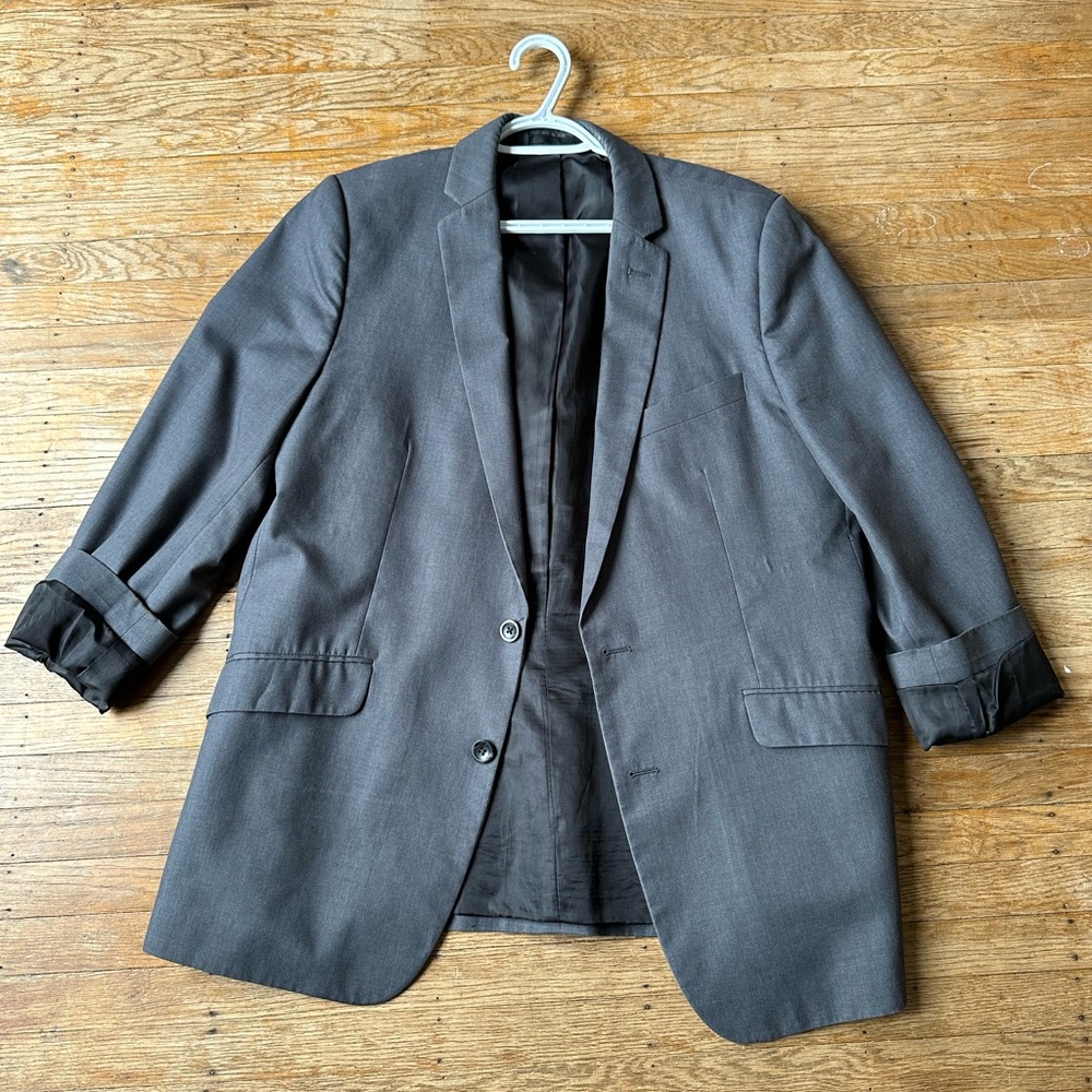 Grey thrifted blazer